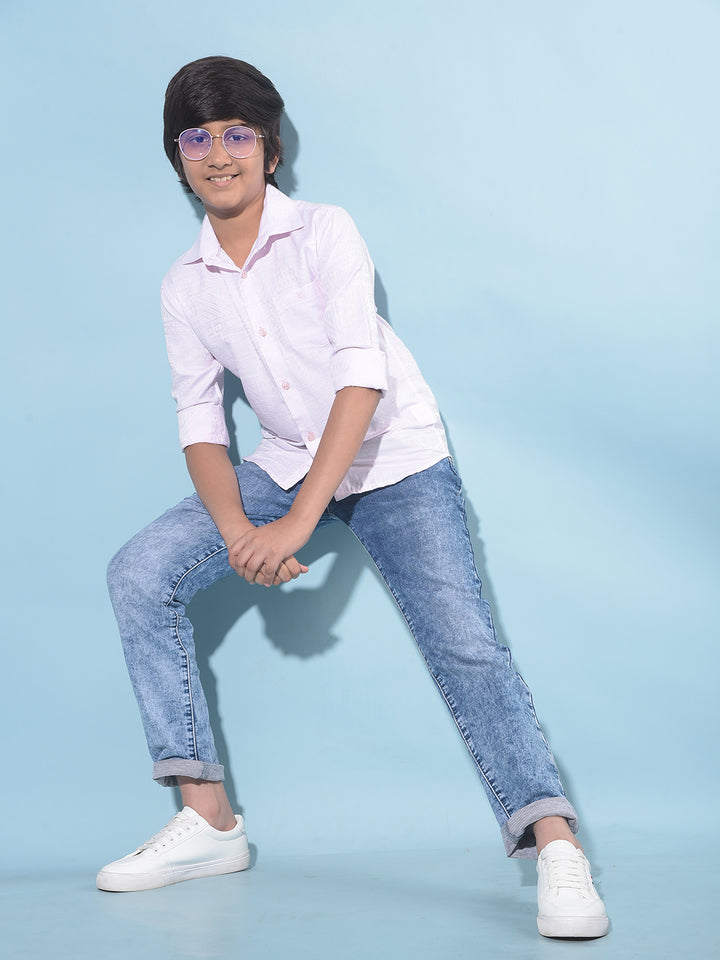 Pink Printed Shirt-Boys Shirts-Crimsoune Club