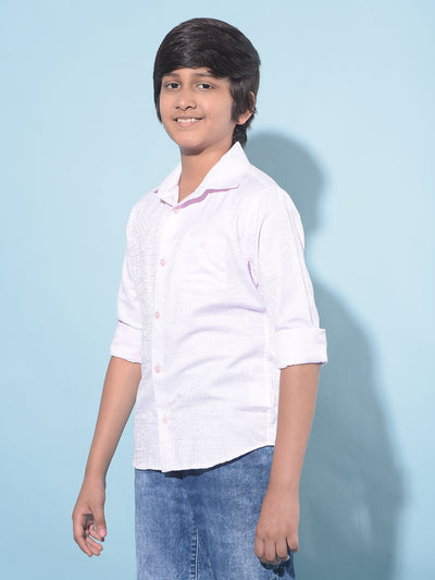 Pink Printed Shirt-Boys Shirts-Crimsoune Club