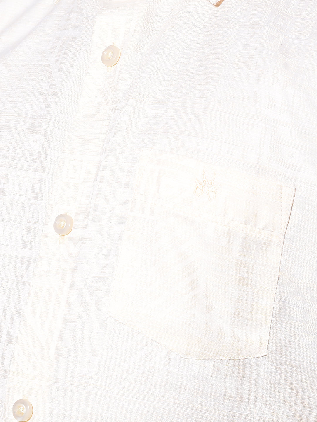 Beige Printed Shirt-Boys Shirts-Crimsoune Club