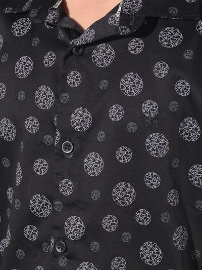 Black Printed Shirt-Boys Shirts-Crimsoune Club