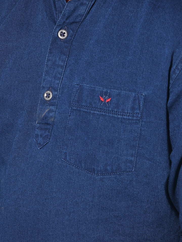Blue 100% Cotton Shirt-Boys Shirts-Crimsoune Club