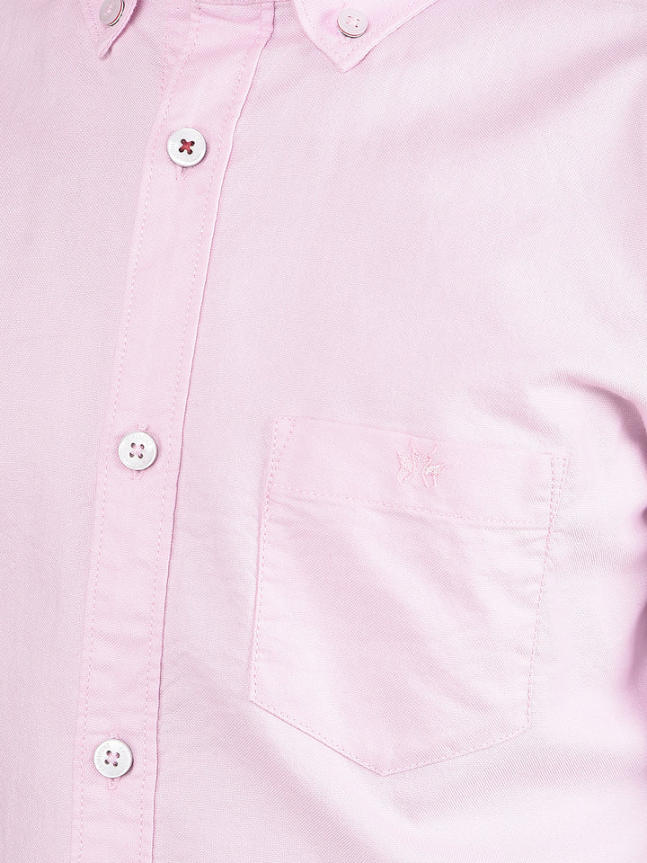 Pink Button Down Collar 100% Cotton Shirt-Boys Shirts-Crimsoune Club