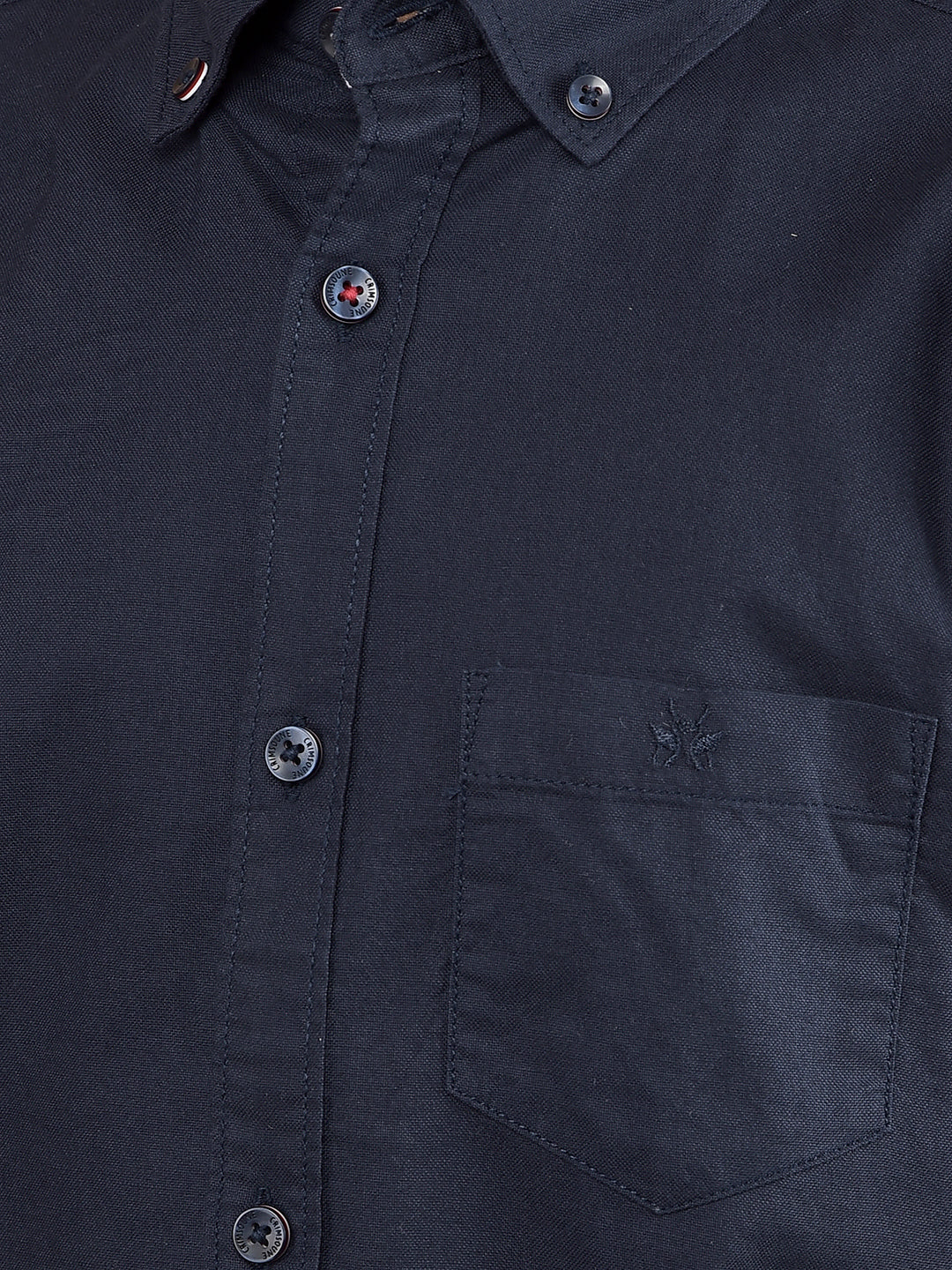 Navy Blue Button Down Collar 100% Cotton Shirt-Boys Shirts-Crimsoune Club