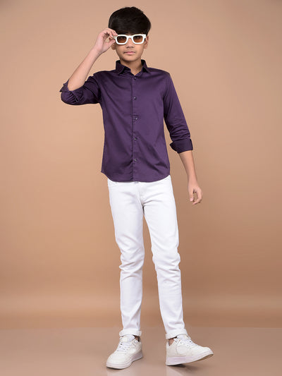 Purple Shirt-Boys Shirts-Crimsoune Club