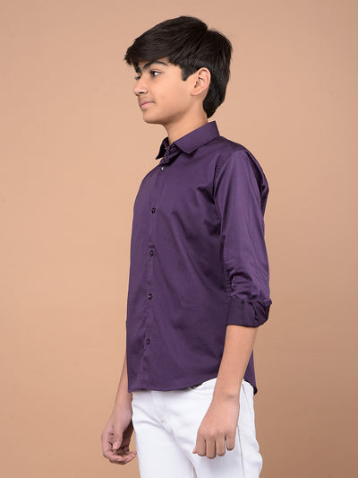 Purple Shirt-Boys Shirts-Crimsoune Club