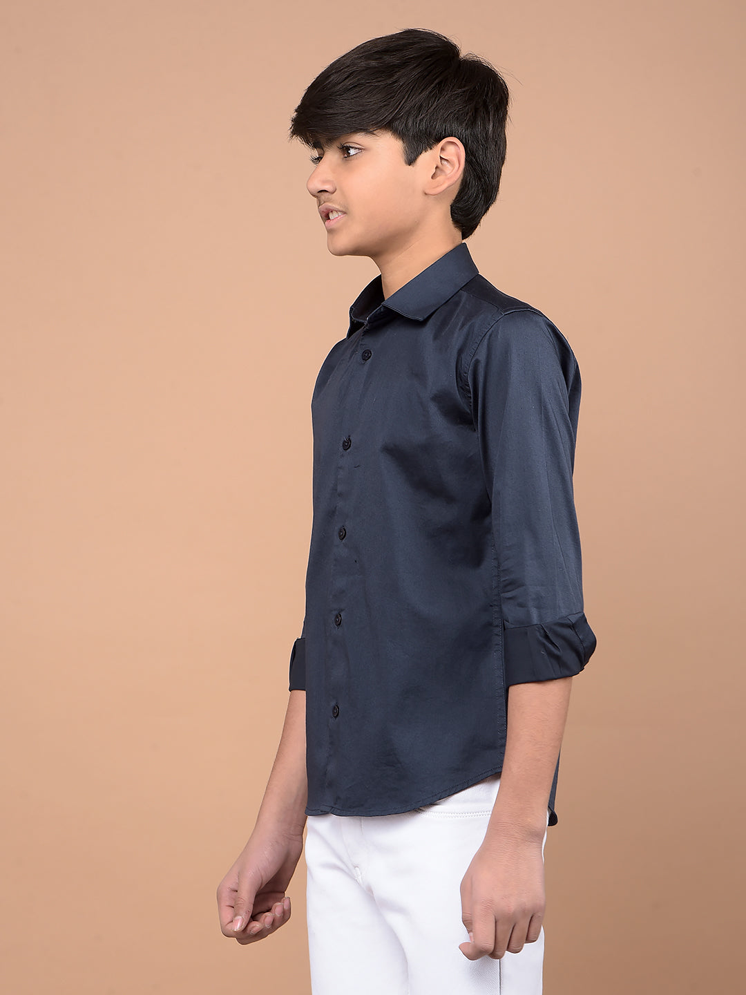 Navy Blue Shirt-Boys Shirts-Crimsoune Club