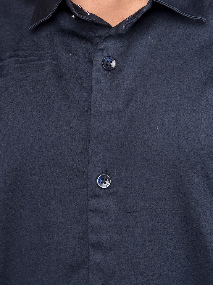 Navy Blue Shirt-Boys Shirts-Crimsoune Club