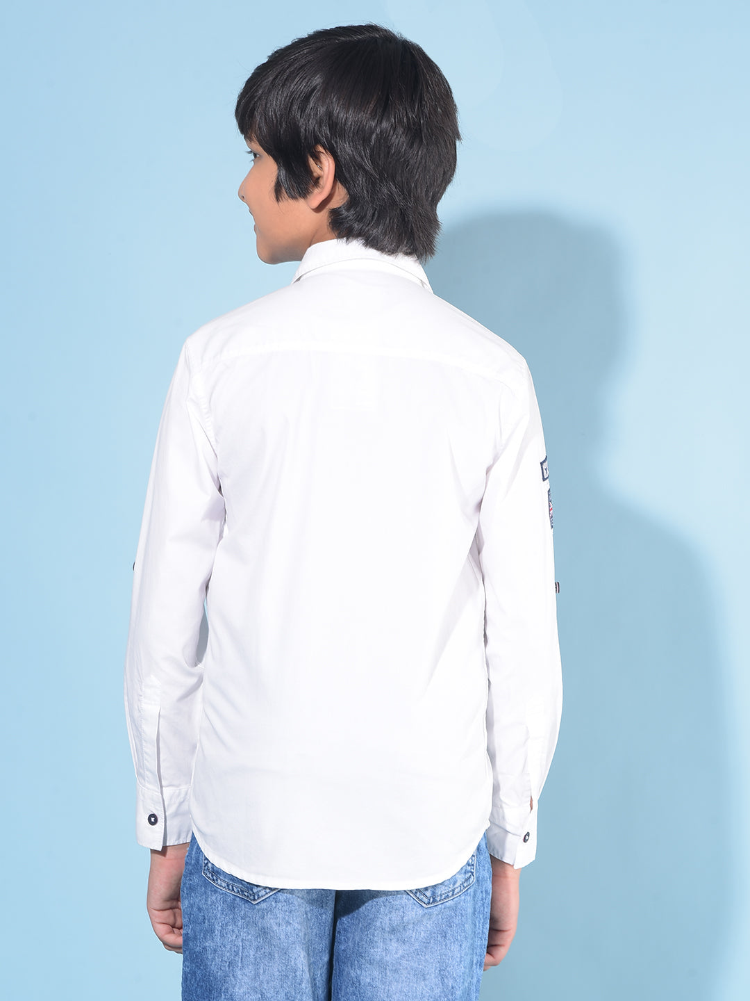 White 100% Cotton Shirt-Boys Shirts-Crimsoune Club