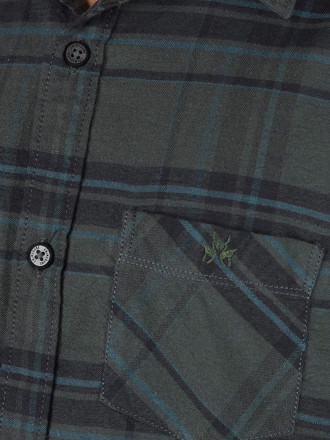 Green Checked 100% Cotton Shirt-Boys Shirts-Crimsoune Club