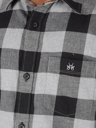 Black Checked 100% Cotton Shirt-Boys Shirts-Crimsoune Club
