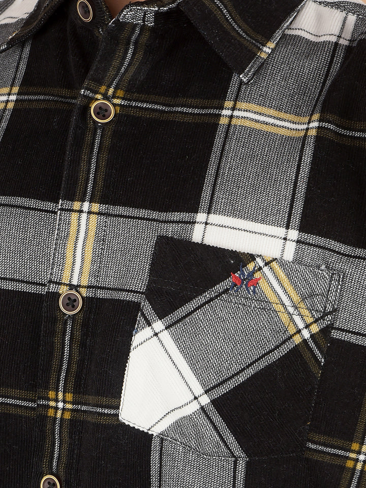 Black Checked 100% Cotton Shirt-Boys Shirts-Crimsoune Club