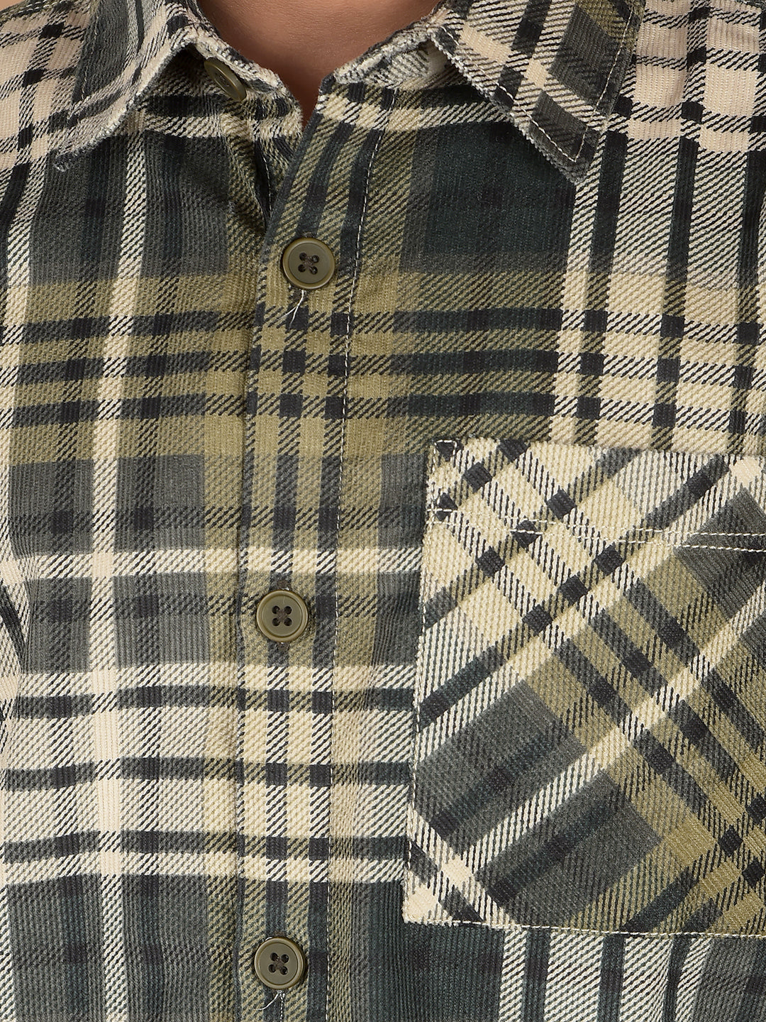 Green Checked 100% Cotton Knitted Shirt-Boys Shirts-Crimsoune Club