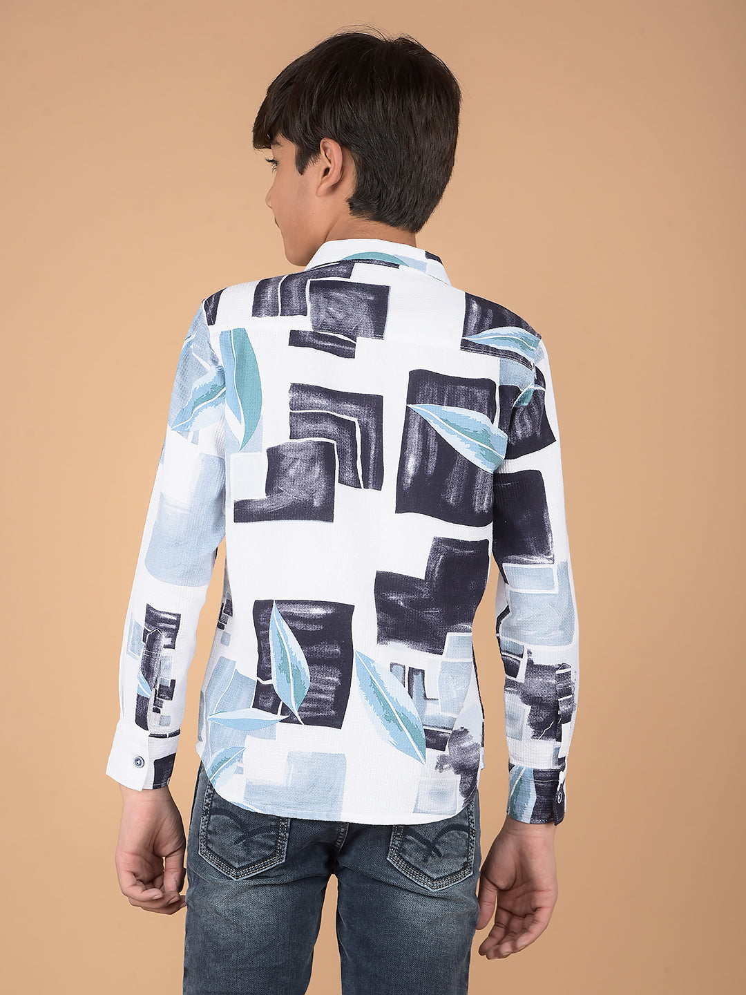 Multi-Color Floral Print Shirt-Boys Shirts-Crimsoune Club