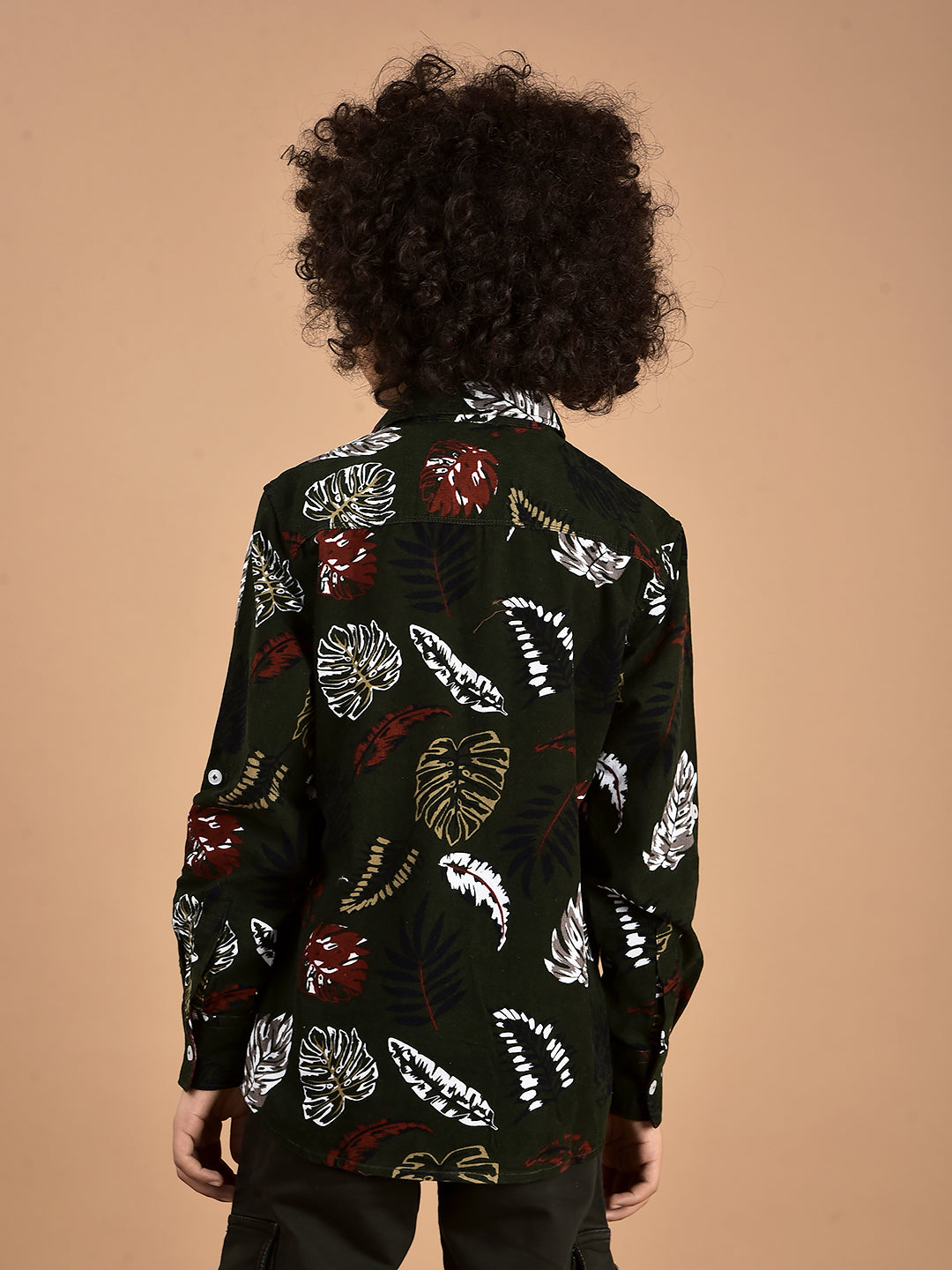 Red Floral Print 100% Cotton Shirt-Boys Shirts-Crimsoune Club