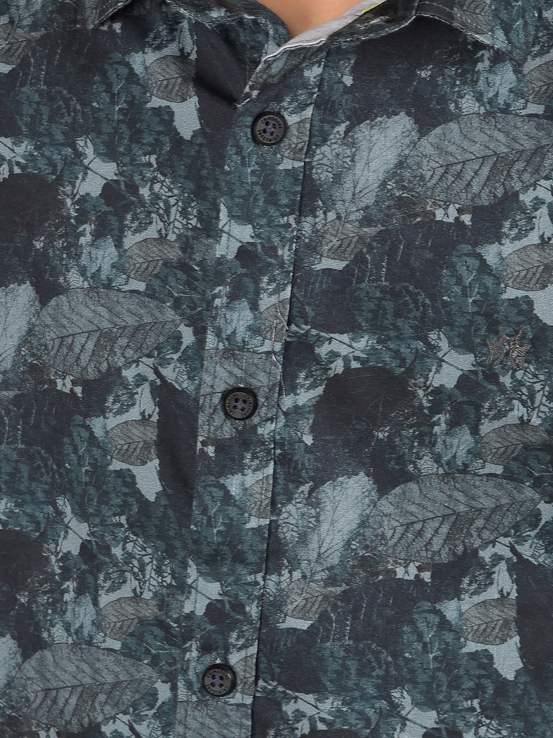 Green Floral Print 100% Cotton Shirt-Boys Shirts-Crimsoune Club