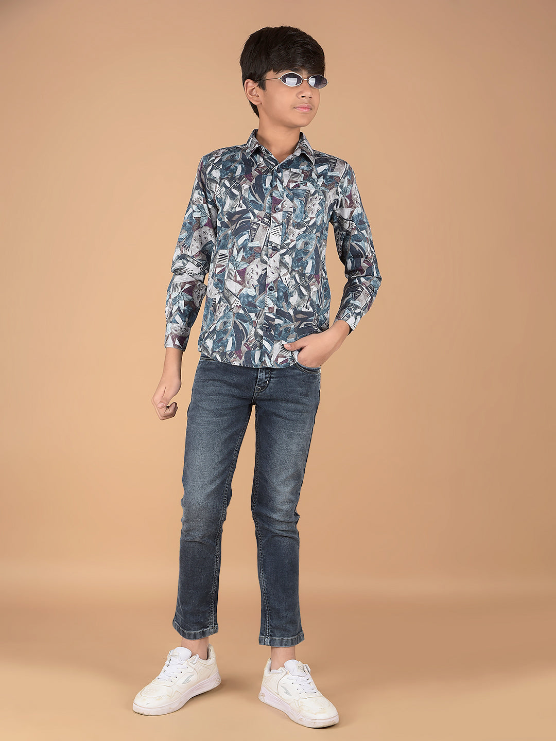 Multi-Color Printed Shirt-Boys Shirts-Crimsoune Club