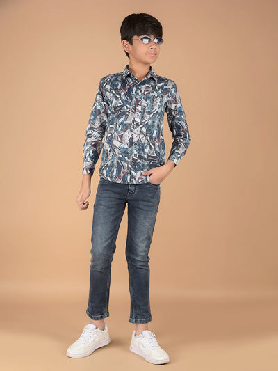 Multi-Color Printed Shirt-Boys Shirts-Crimsoune Club