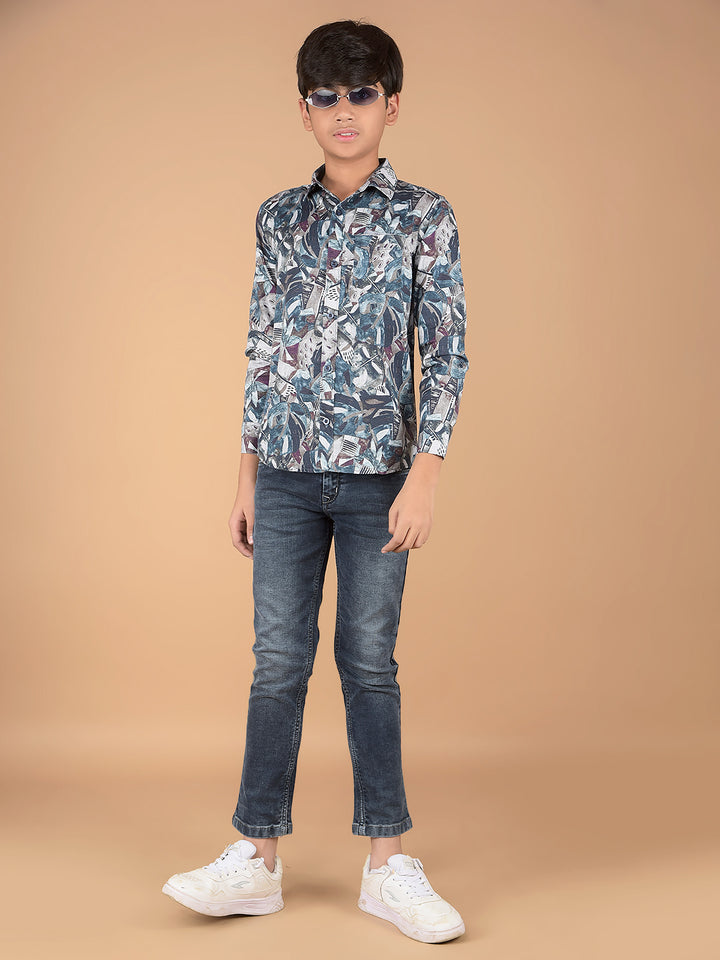 Multi-Color Printed Shirt-Boys Shirts-Crimsoune Club