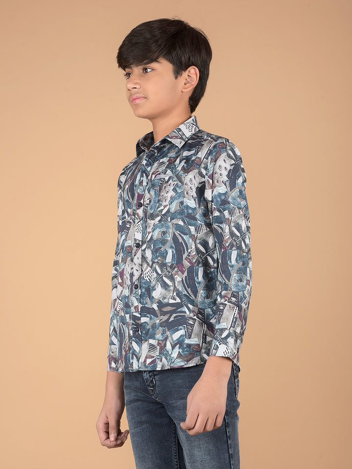 Multi-Color Printed Shirt-Boys Shirts-Crimsoune Club