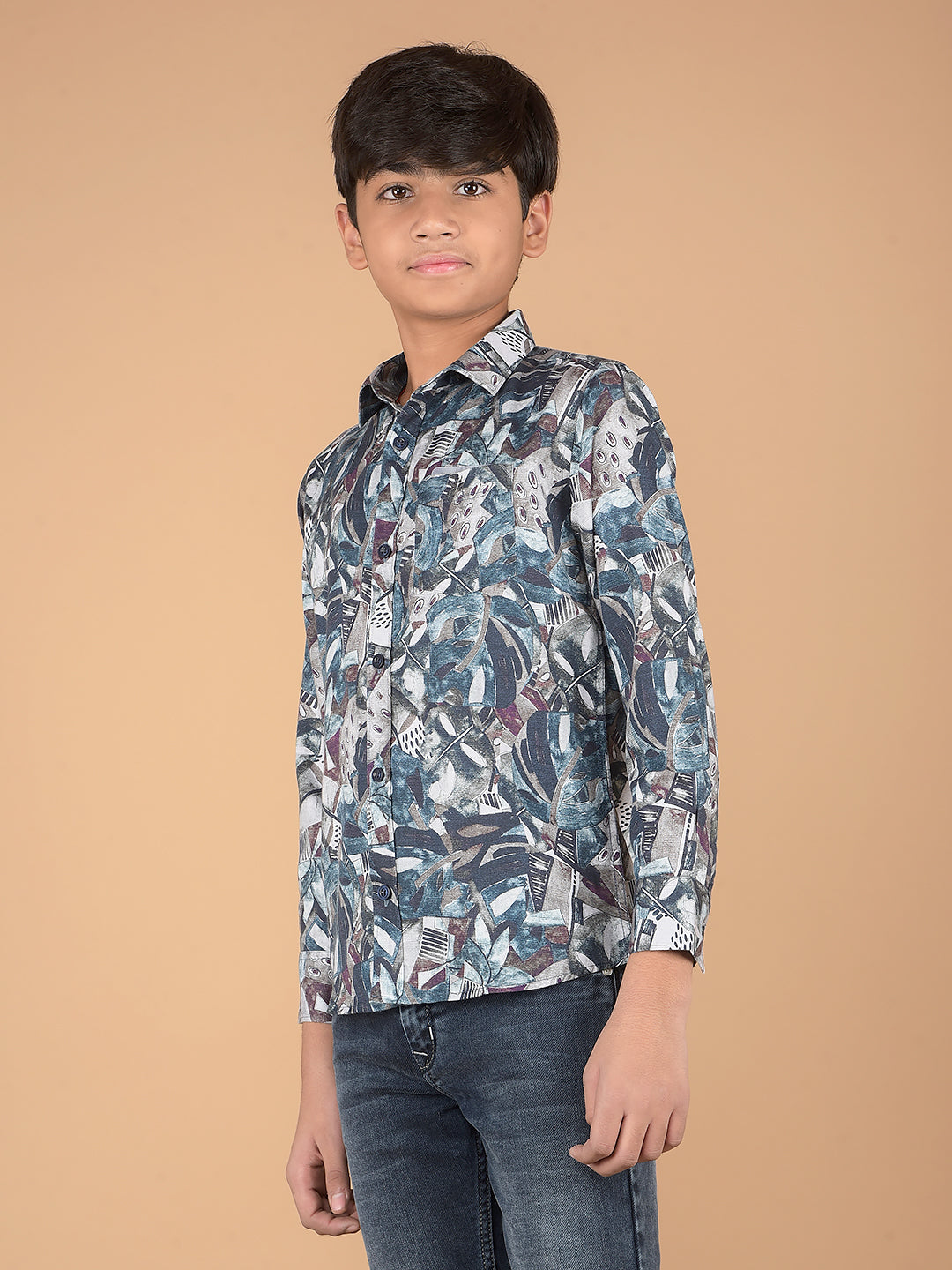 Multi-Color Printed Shirt-Boys Shirts-Crimsoune Club