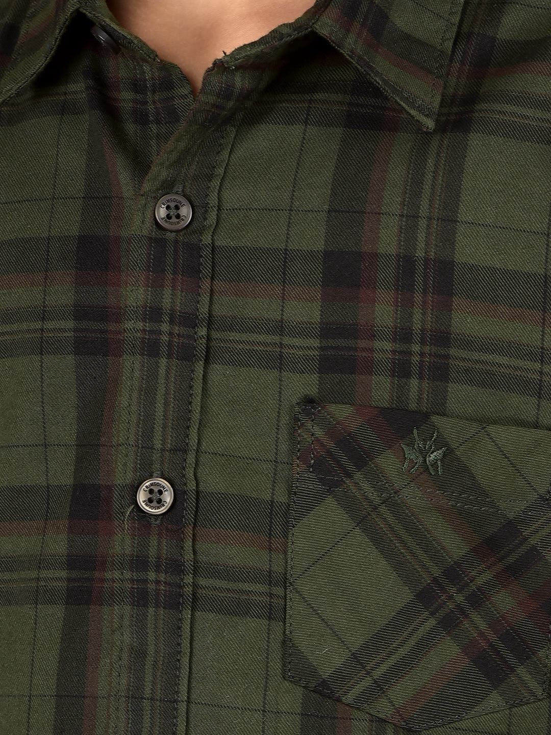 Green Checked 100% Cotton Shirt-Boys Shirts-Crimsoune Club