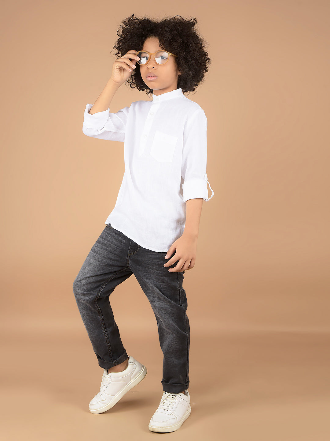 White Linen Kurta-Boys Kurtas-Crimsoune Club