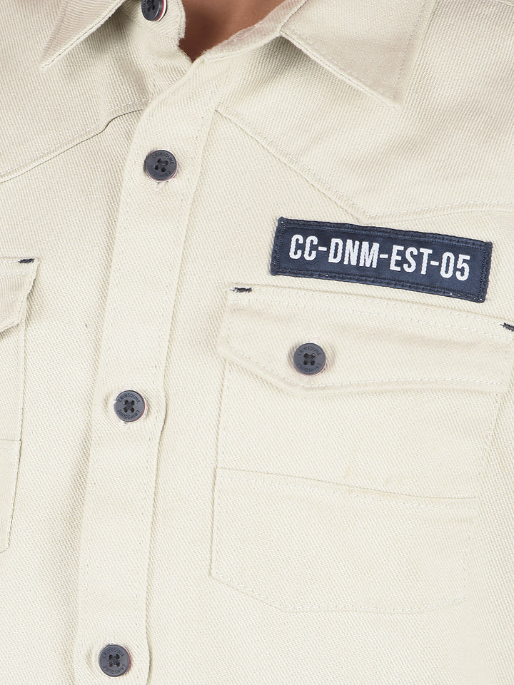 Cream Shirt-Boys Shirts-Crimsoune Club