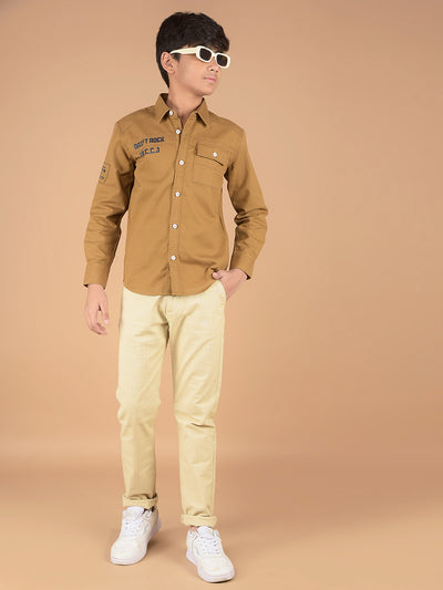 Mustard Shirt-Boys Shirts-Crimsoune Club