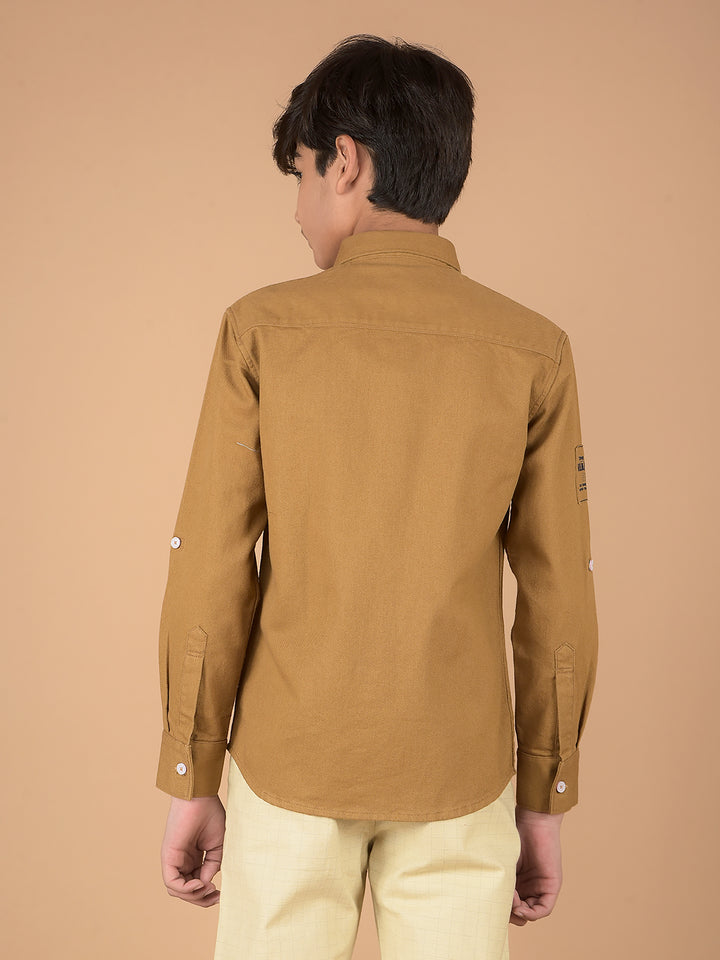 Mustard Shirt-Boys Shirts-Crimsoune Club