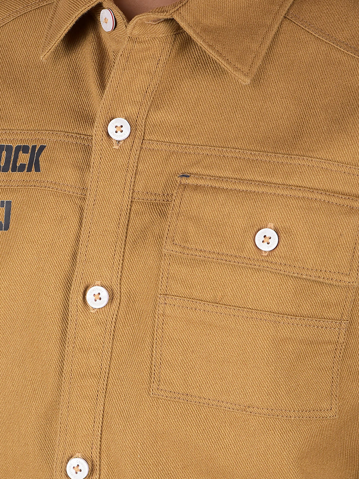 Mustard Shirt-Boys Shirts-Crimsoune Club
