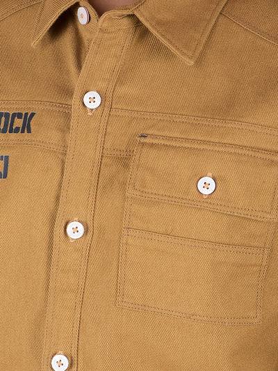 Mustard Shirt-Boys Shirts-Crimsoune Club