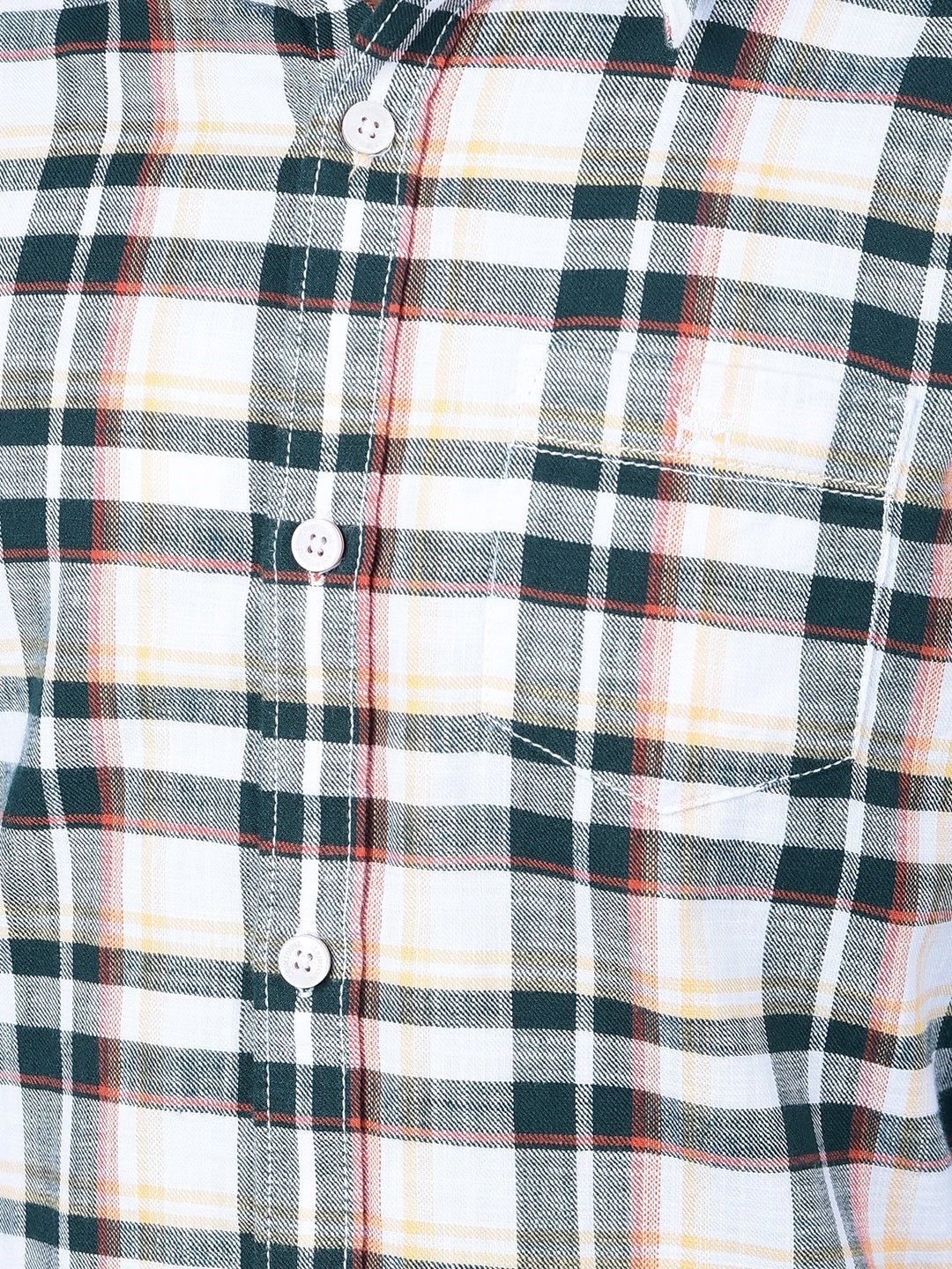 Orange Checked 100% Cotton Button-Down Collar Shirt-Boys Shirts-Crimsoune Club