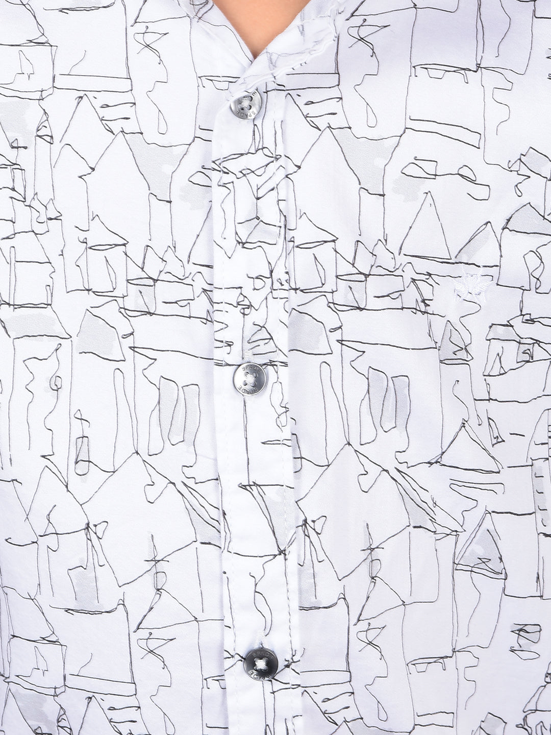 White Printed Shirt-Boys Shirts-Crimsoune Club