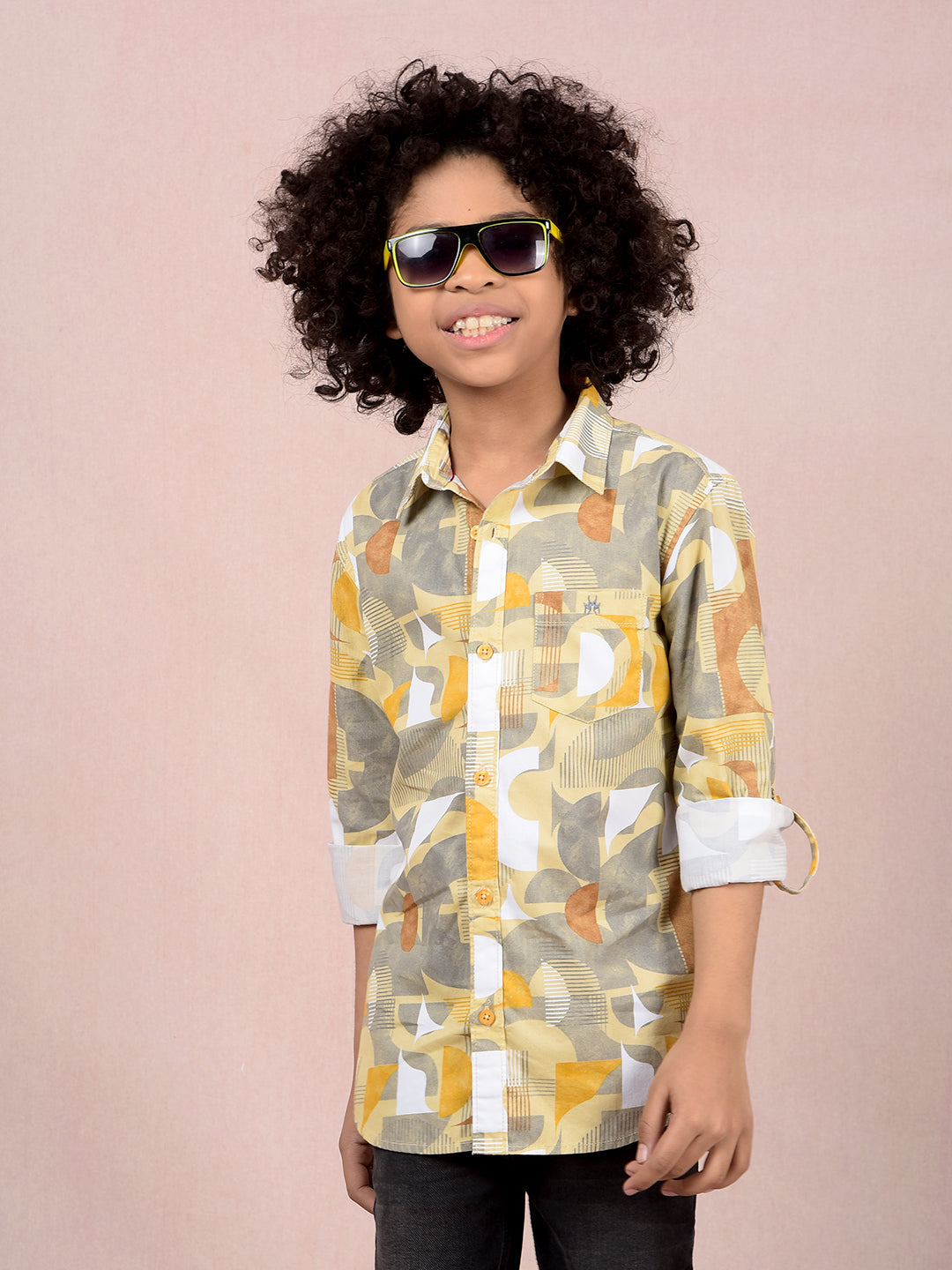 Multi-Color Printed 100% Cotton Shirt-Boys Shirts-Crimsoune Club