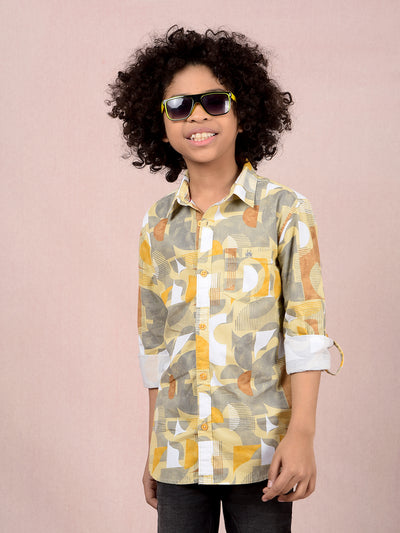 Multi-Color Printed 100% Cotton Shirt-Boys Shirts-Crimsoune Club