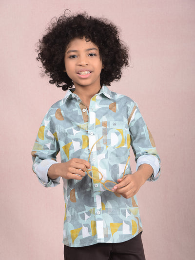 Multi-Color Printed 100% Cotton Shirt-Boys Shirts-Crimsoune Club