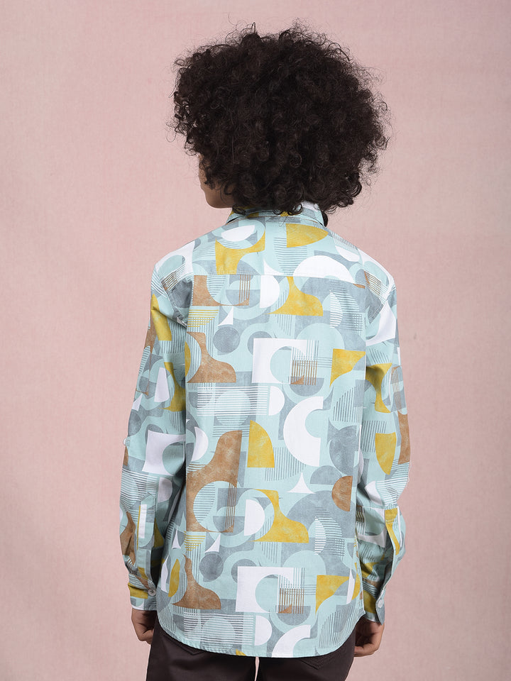 Multi-Color Printed 100% Cotton Shirt-Boys Shirts-Crimsoune Club