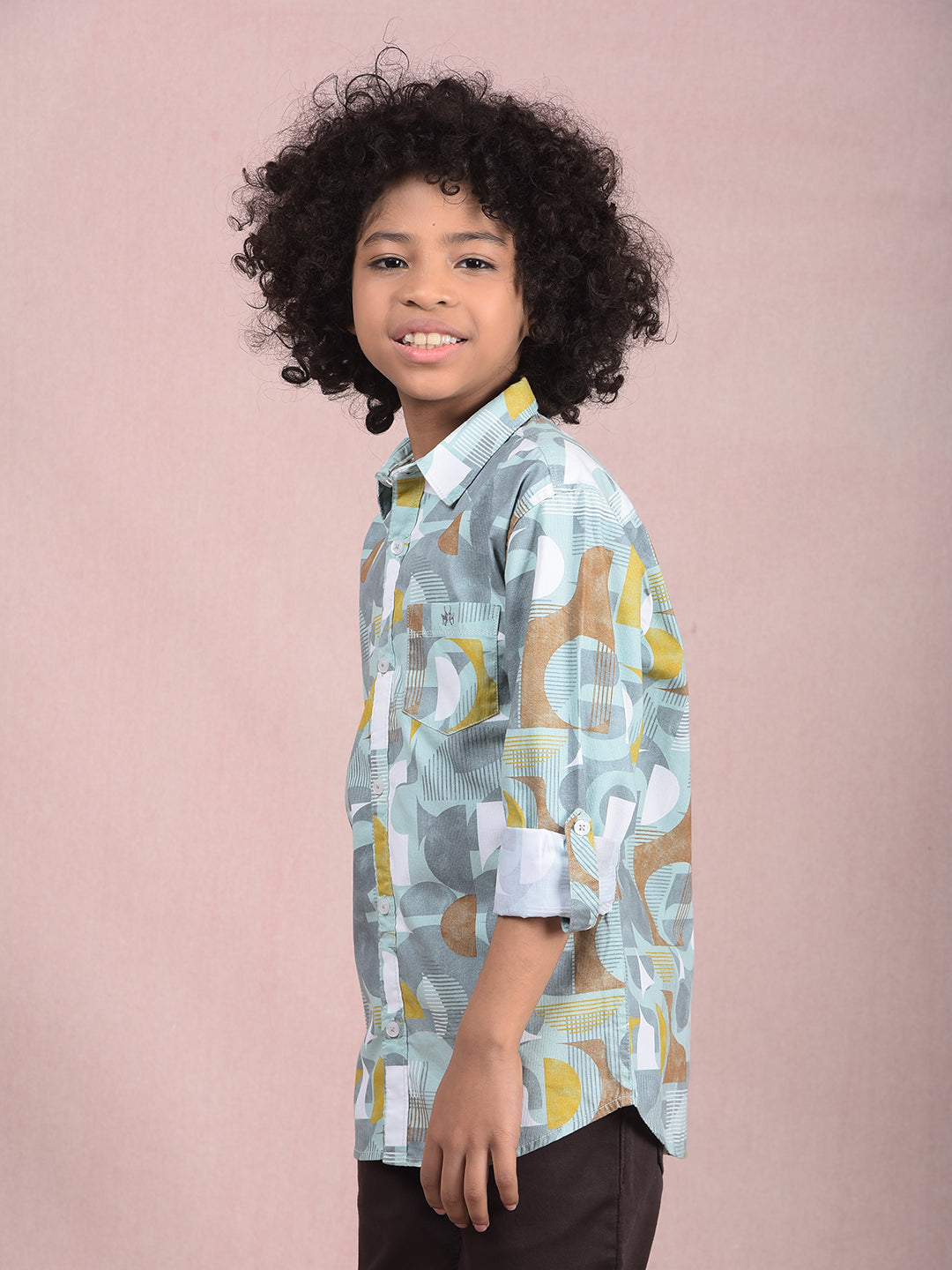 Multi-Color Printed 100% Cotton Shirt-Boys Shirts-Crimsoune Club