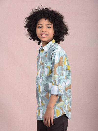 Multi-Color Printed 100% Cotton Shirt-Boys Shirts-Crimsoune Club