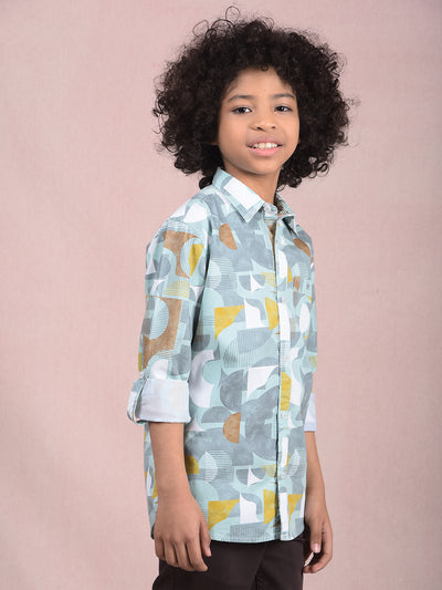 Multi-Color Printed 100% Cotton Shirt-Boys Shirts-Crimsoune Club
