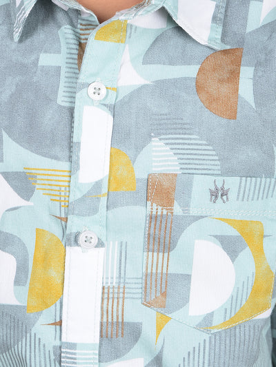 Multi-Color Printed 100% Cotton Shirt-Boys Shirts-Crimsoune Club