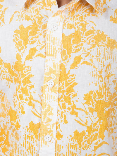 Orange Printed Shirt-Boys Shirts-Crimsoune Club