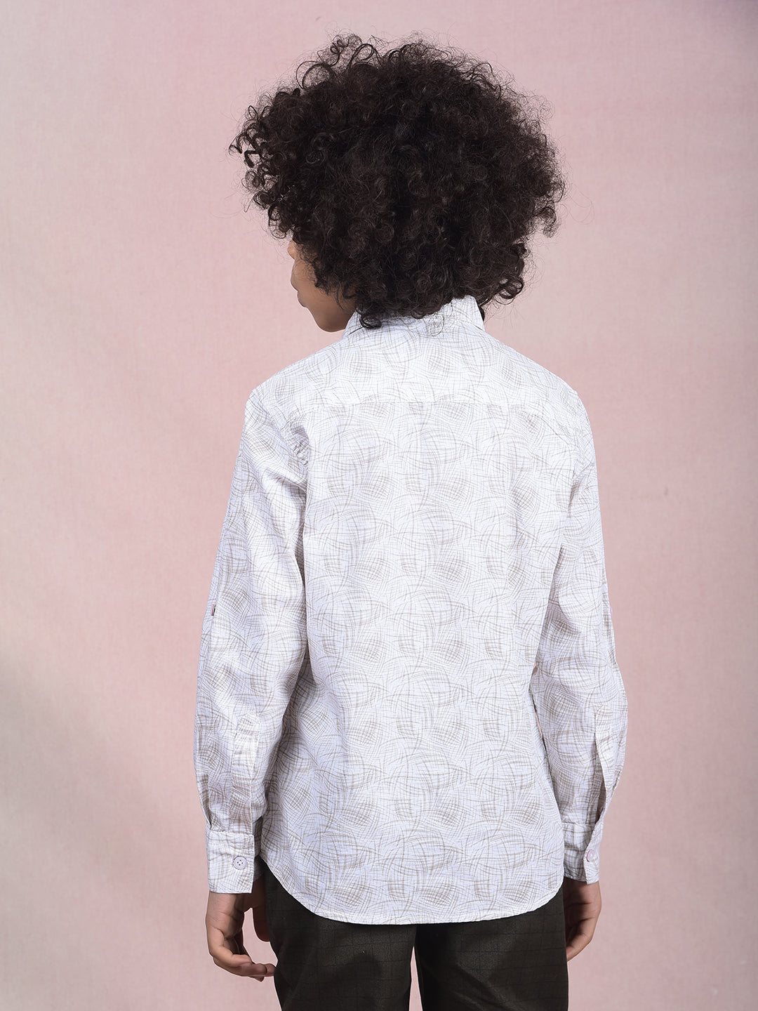 Olive Printed Shirt-Boys Shirts-Crimsoune Club