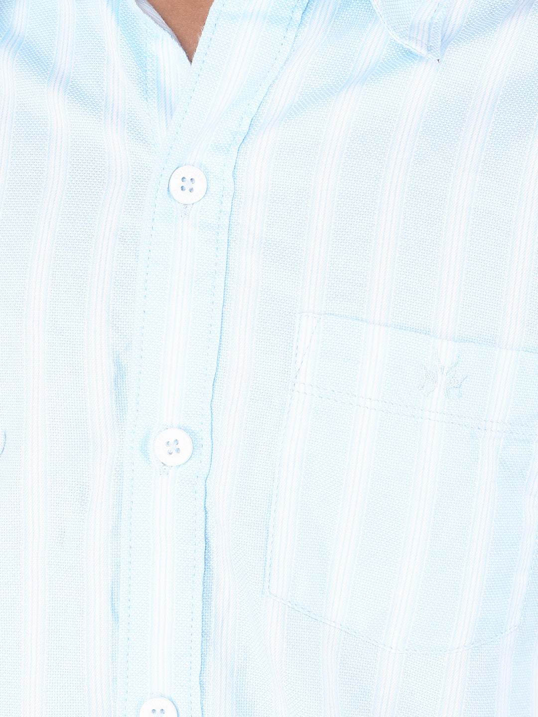 Blue Vertical Stripes 100% Cotton Shirt-Boys Shirts-Crimsoune Club
