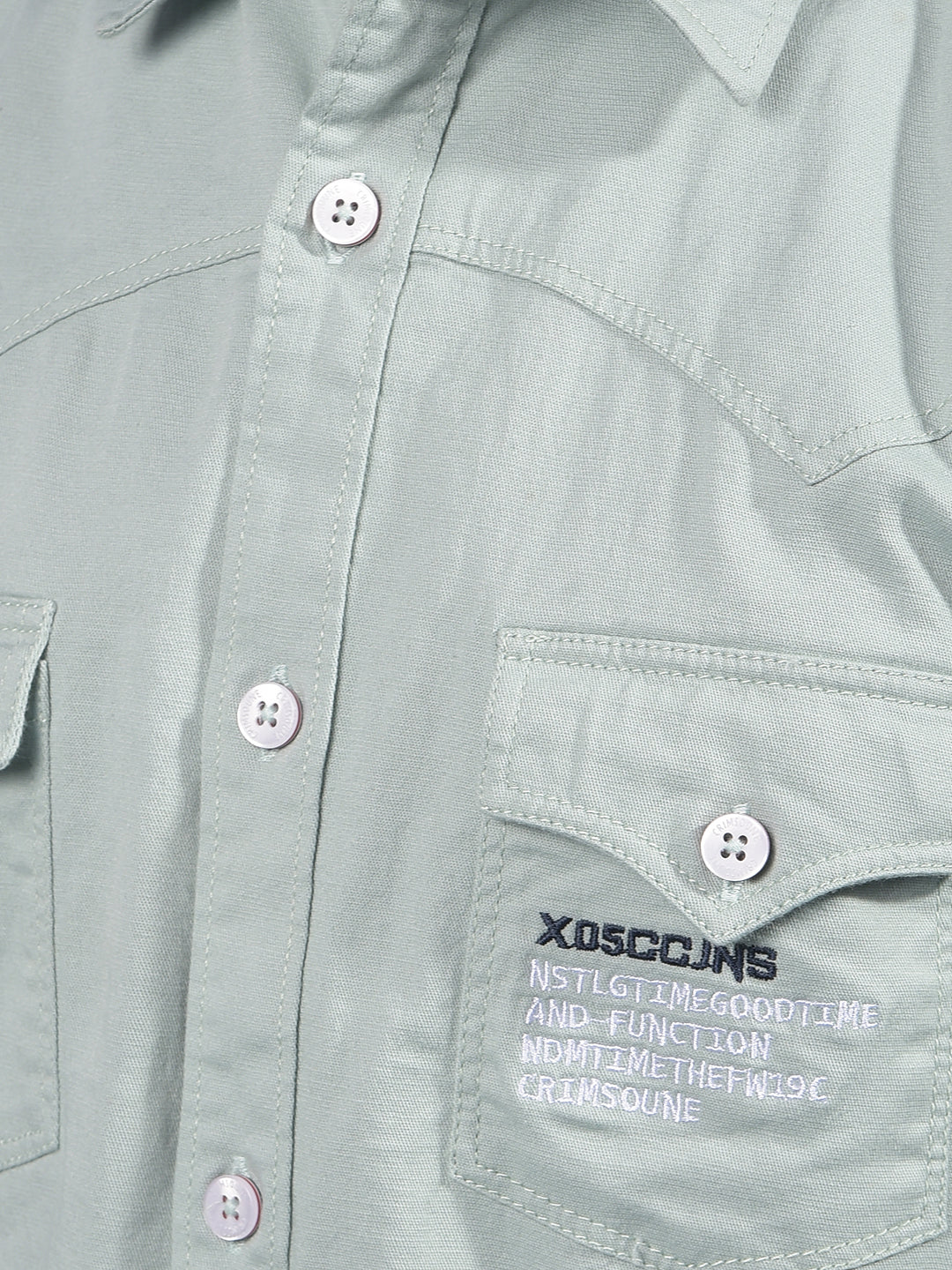 Green Shirt-Boys Shirts-Crimsoune Club