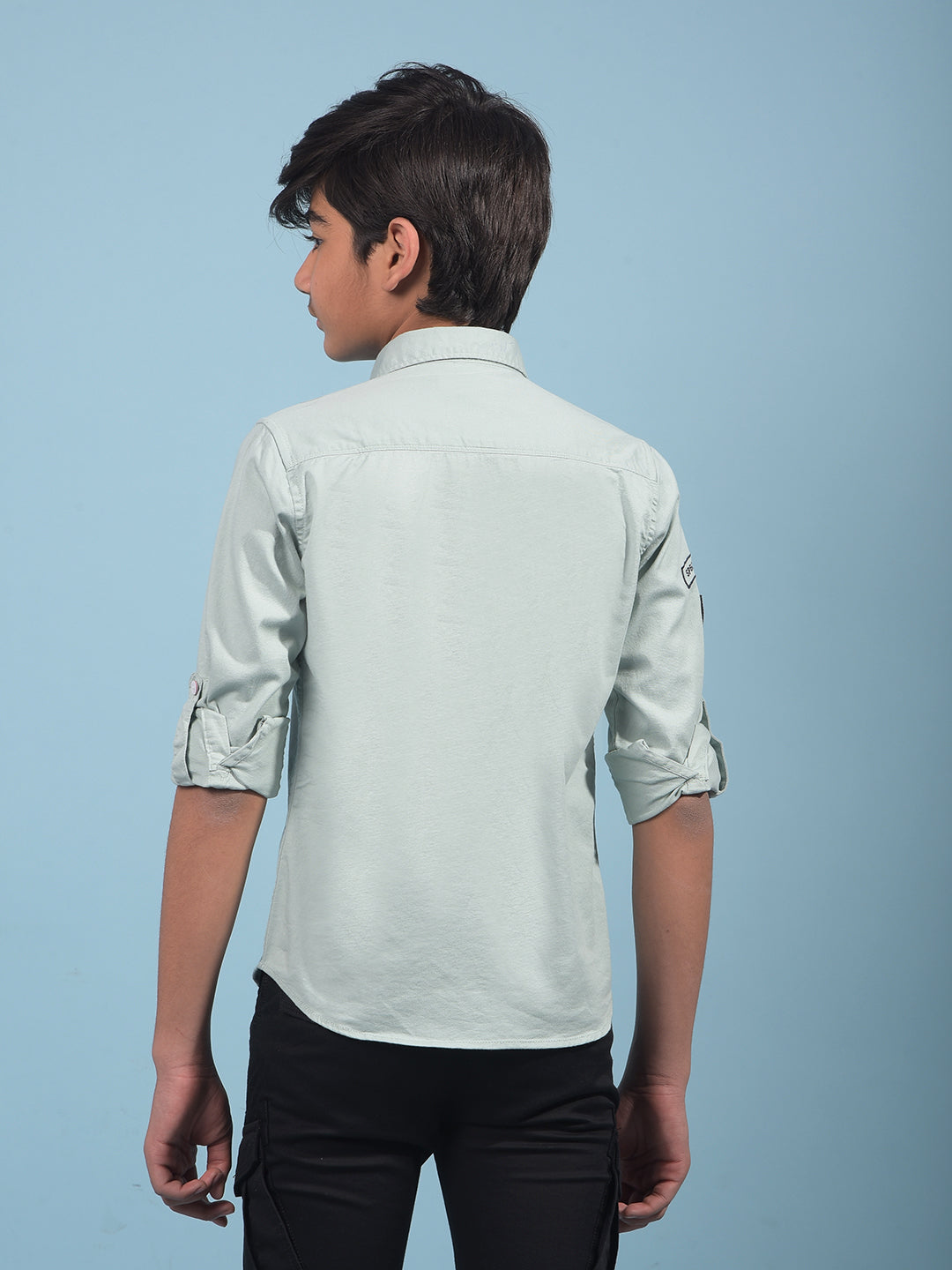 Green Shirt-Boys Shirts-Crimsoune Club