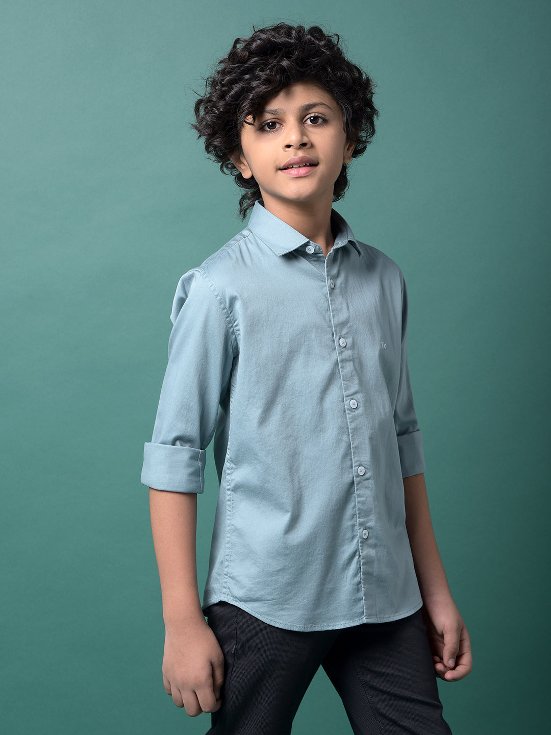 Green Shirt-Boys Shirts-Crimsoune Club