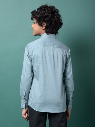 Green Shirt-Boys Shirts-Crimsoune Club