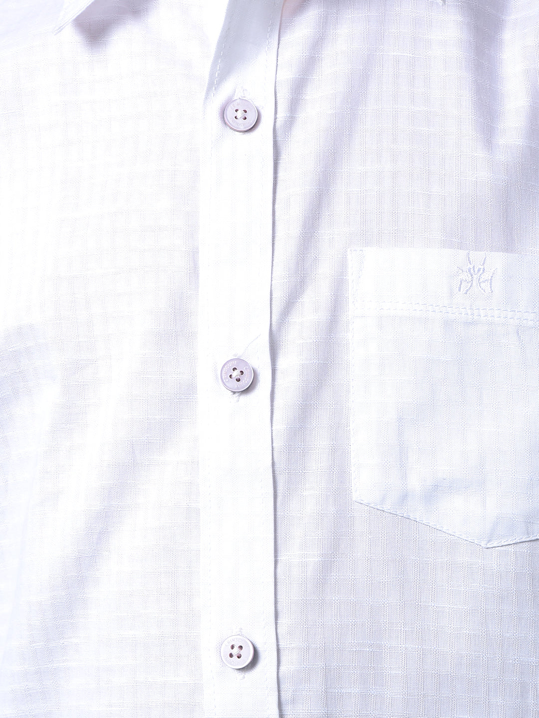 White Checked Shirt-Boys Shirts-Crimsoune Club