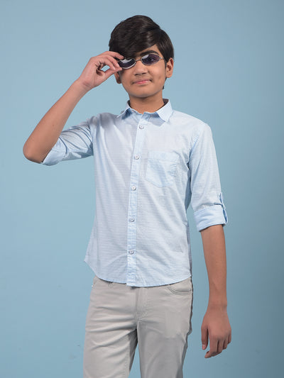 Blue Shirt-Boys Shirts-Crimsoune Club